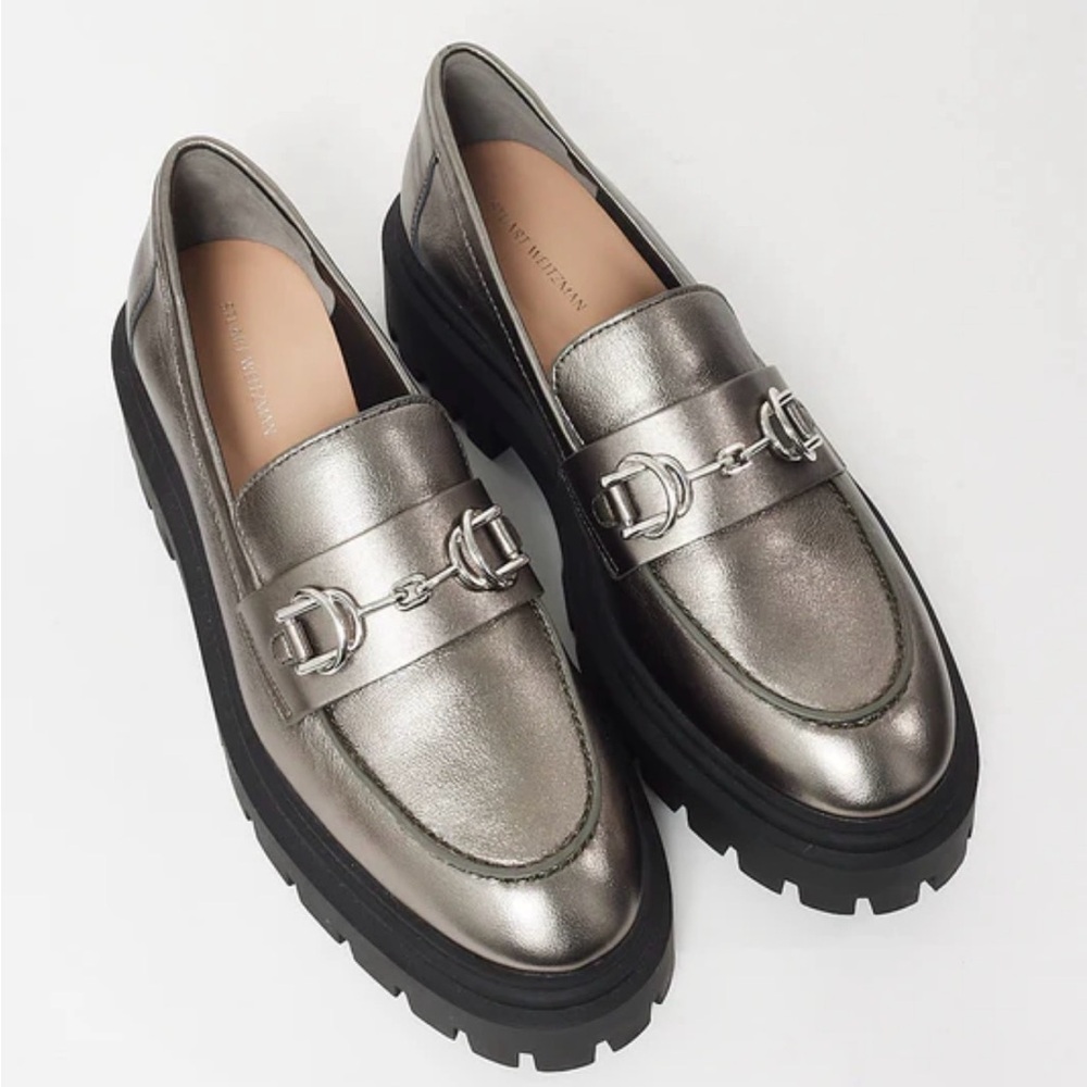 Stuart Weitzman Owen buckle ultra lug loafers